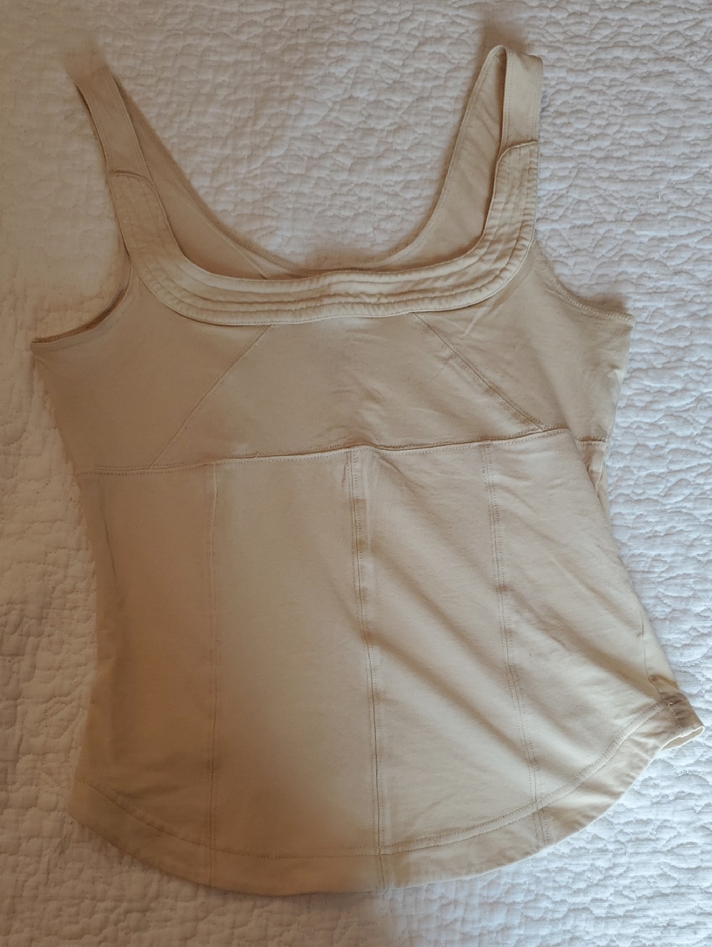 Free People Soft Ivory Scoop Tank